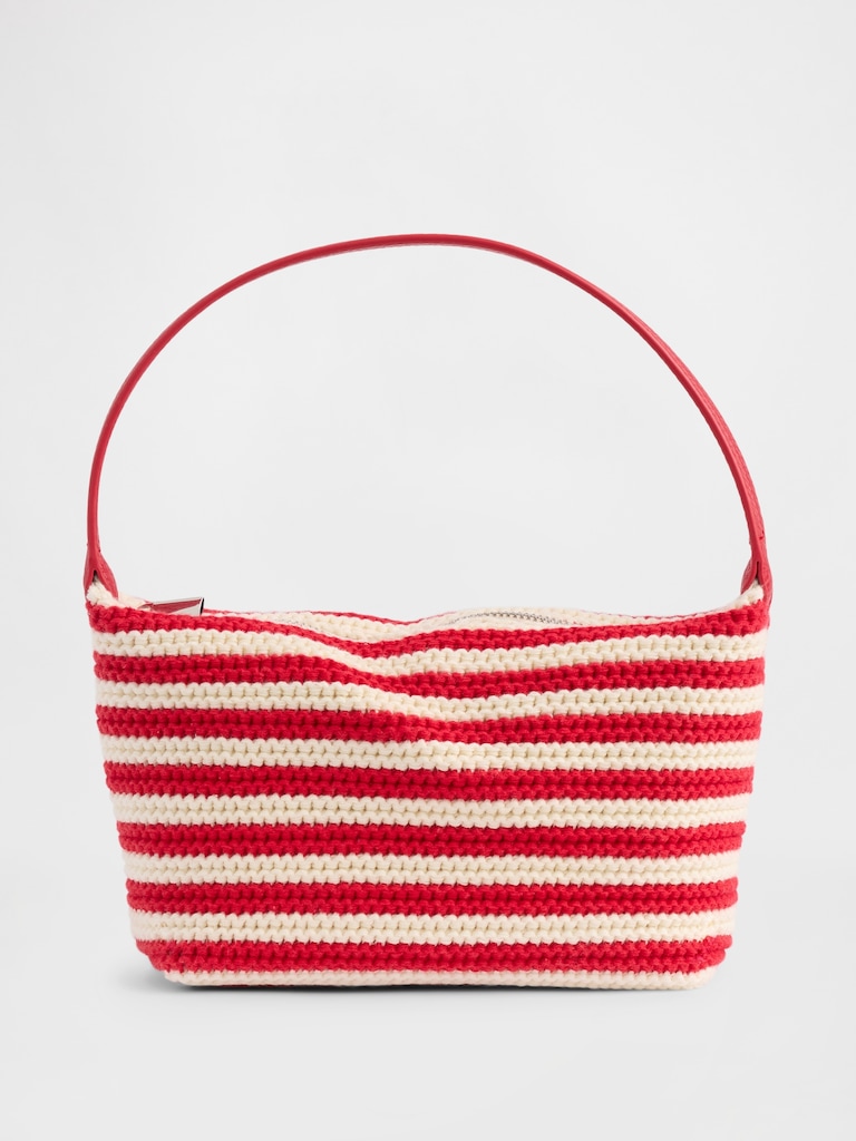 Crochet Stripe Mini Bag