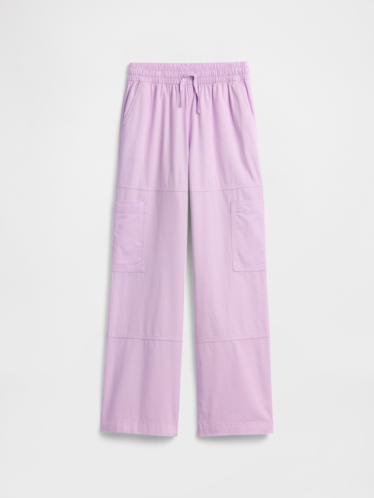 Kids Pull-On Relaxed Denim Cargo Pants