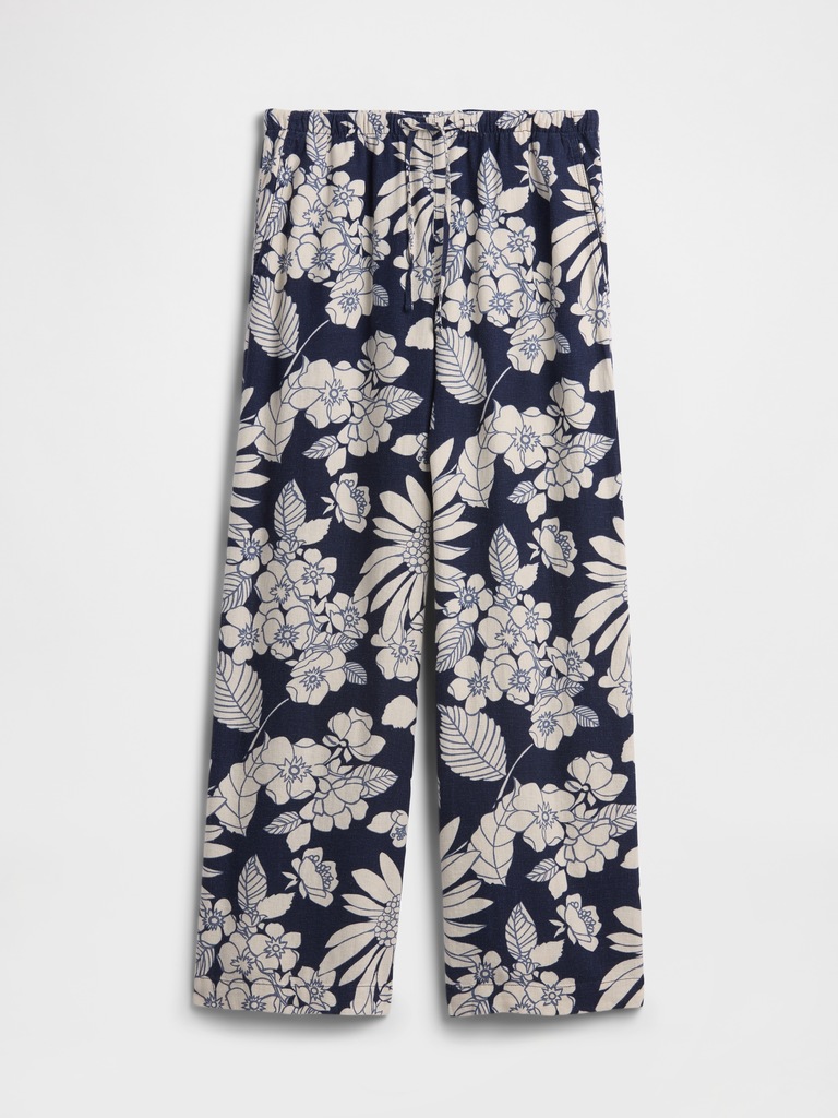 Mid Rise Pull-On Wide-Leg Pants