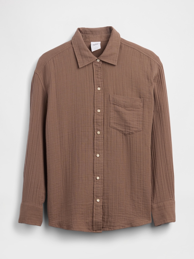 Oversized Shirt in Gauze