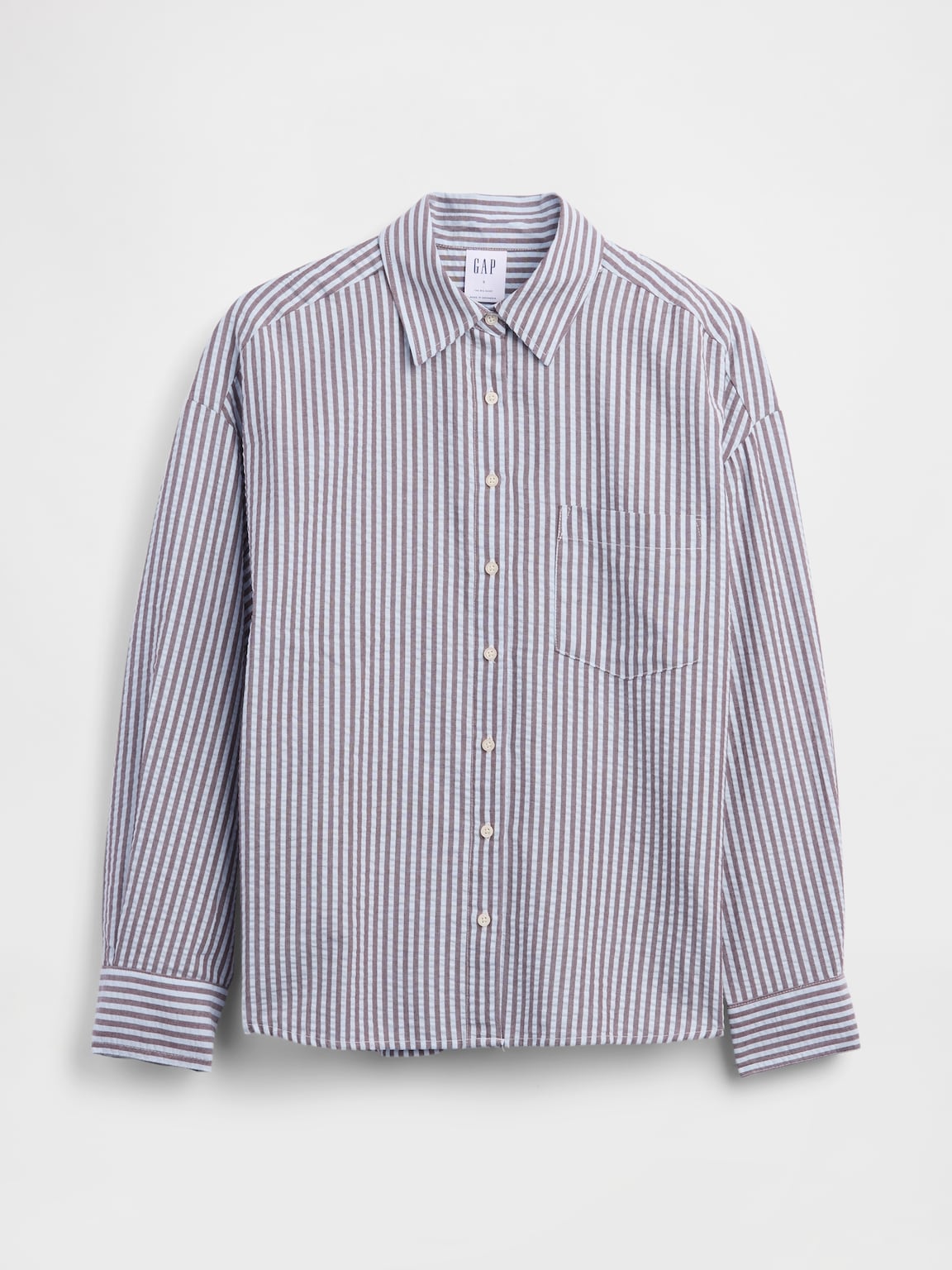 Oversized Shirt in Seersucker