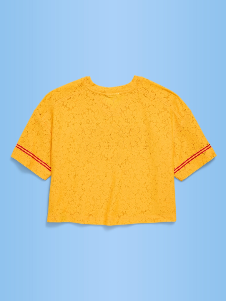 FIFA World Cup 26™ Colombia Boxy Lace V-Neck T-Shirt for Girls