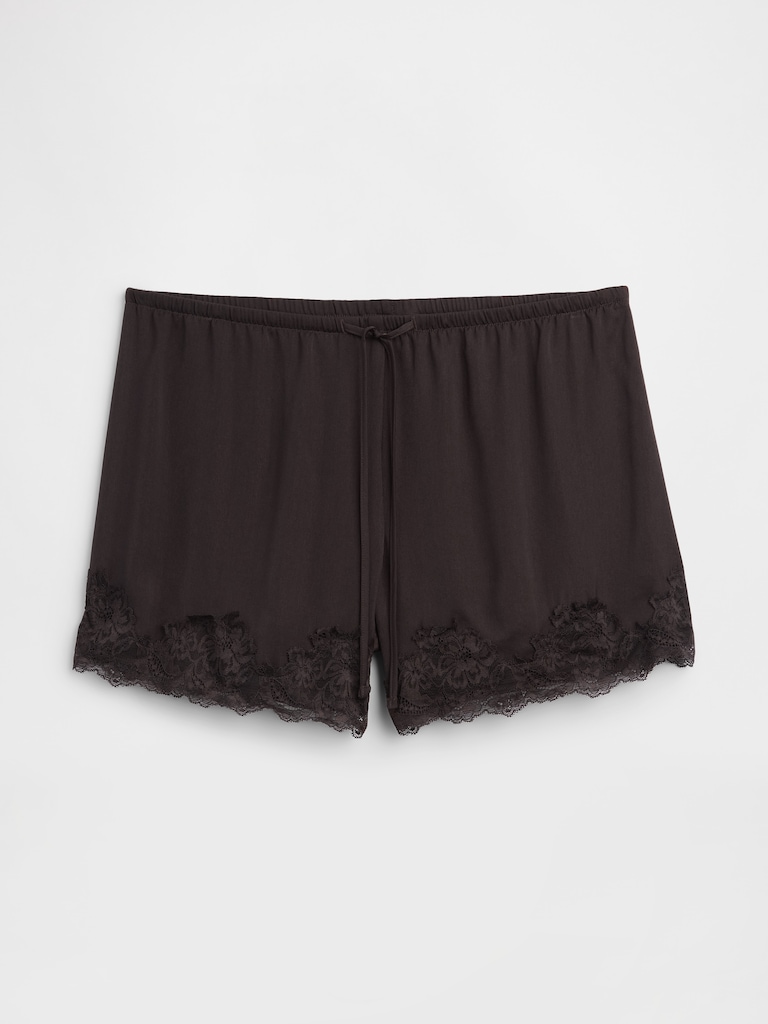 5" High Rise Pull-On Satin Shorts