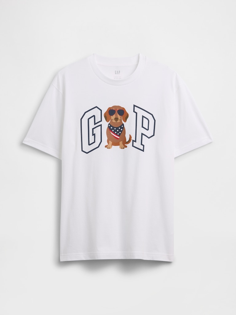 Everyday Soft Relaxed Gap Americana Logo T-Shirt