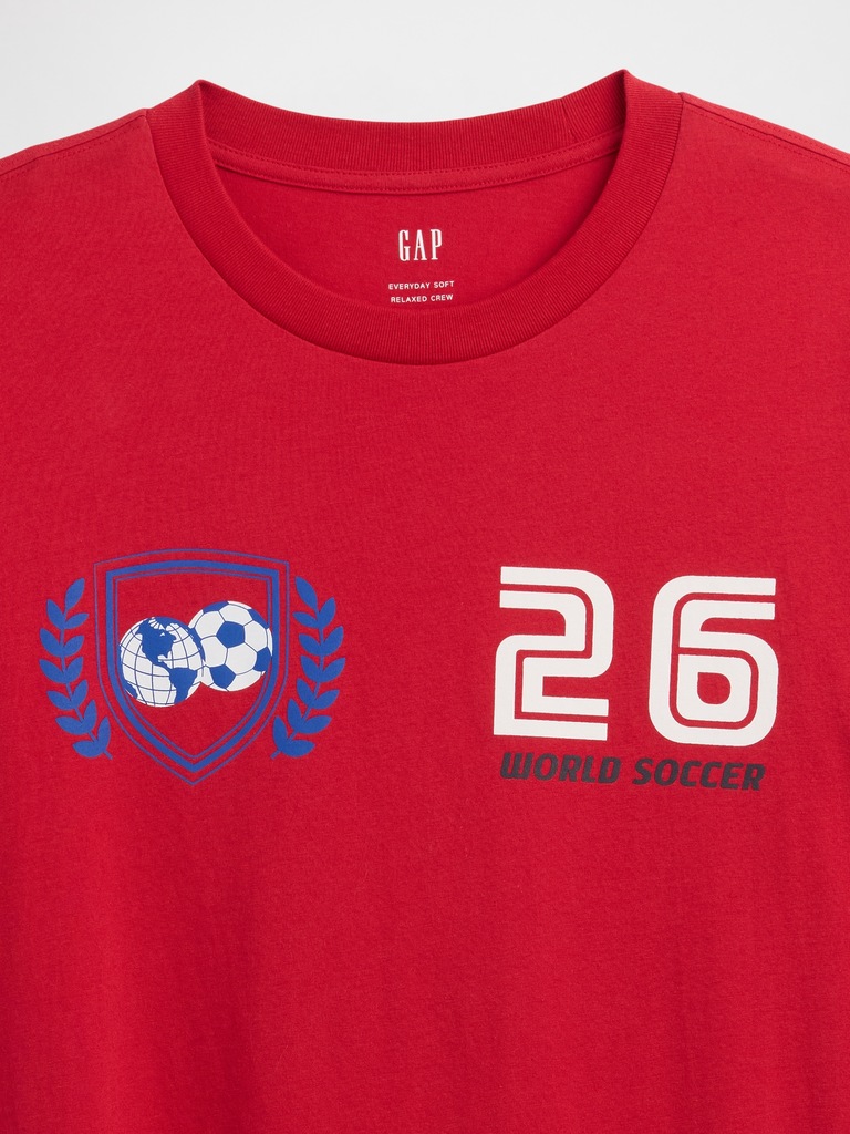 Everyday Soft Relaxed Soccer Graphic T-Shirt