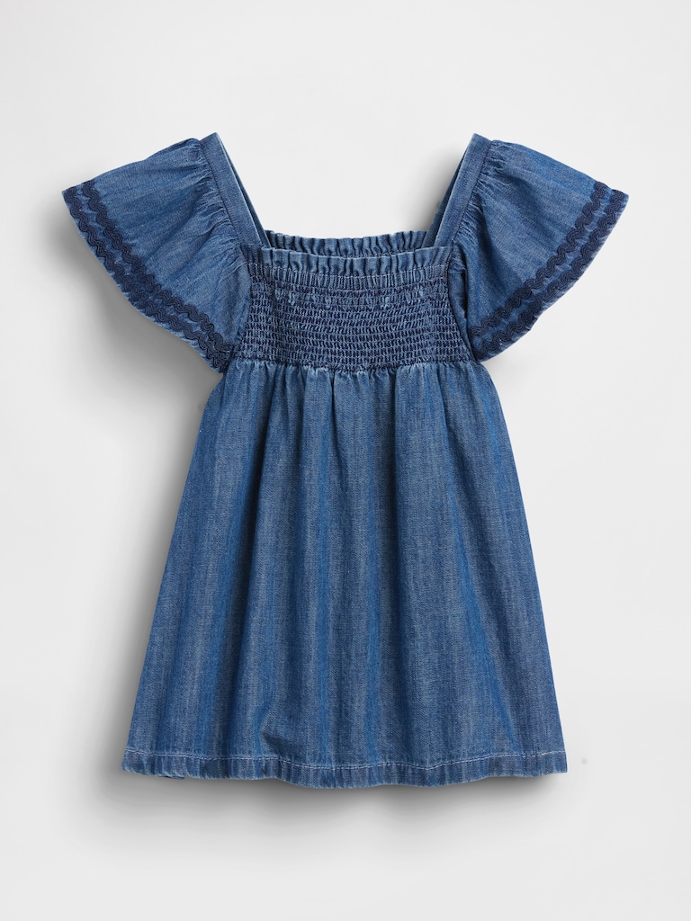 Baby Smocked Denim Dress