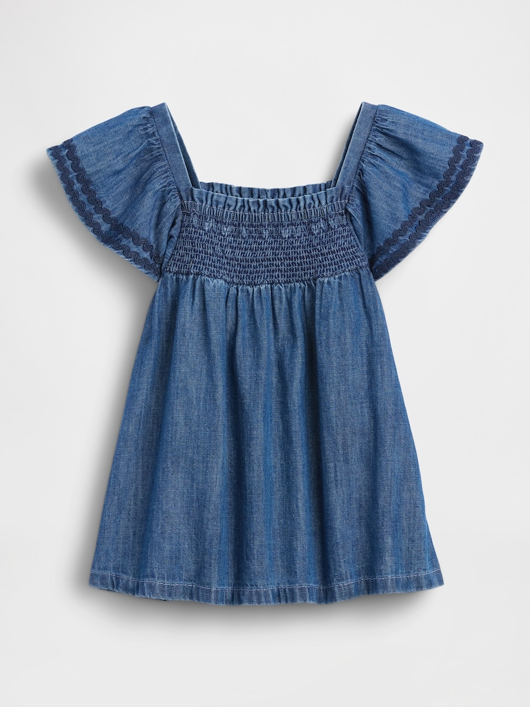 Baby Smocked Denim Dress