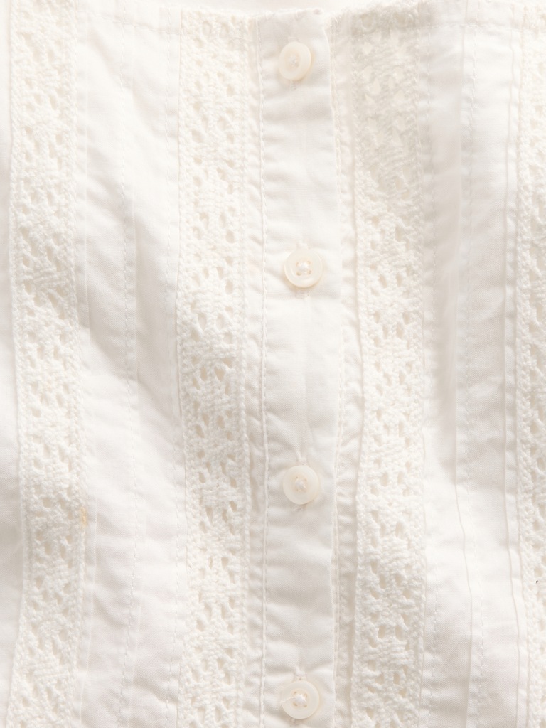 Kids Flutter-Sleeve Lace-Trim Dress