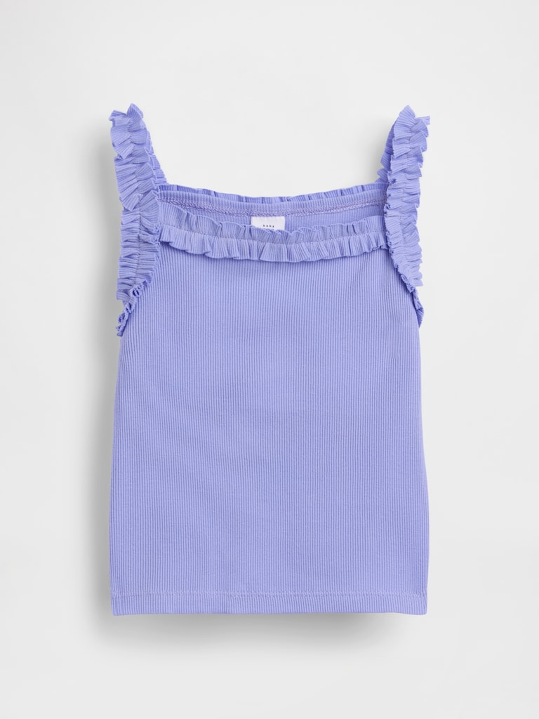 Baby & Toddler Rib Ruffle Apron Tank Top