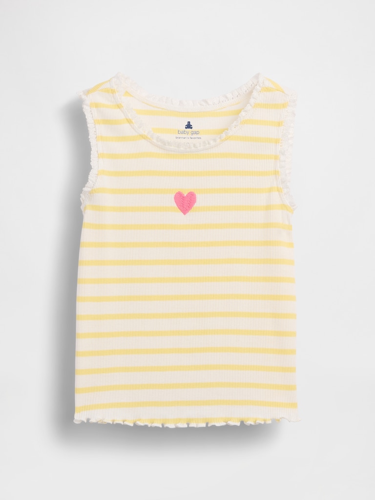 Baby & Toddler Graphic Stripe Rib Tank Top