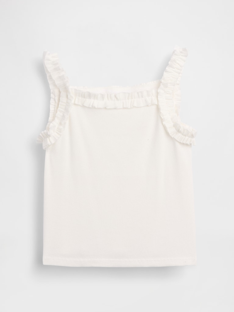 Baby & Toddler Rib Ruffle Apron Tank Top