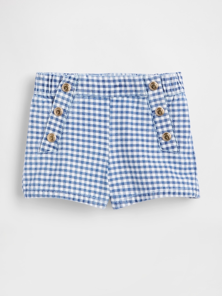 Baby & Toddler Sailor Gingham Denim Pull-On Shorts