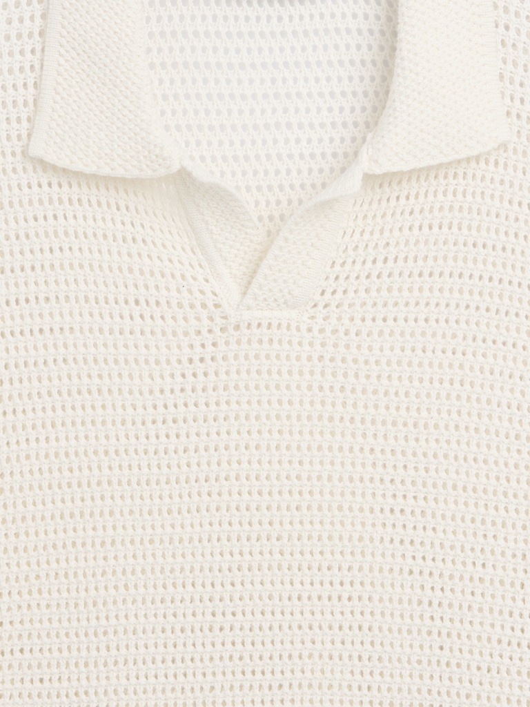 Mesh Polo Sweater