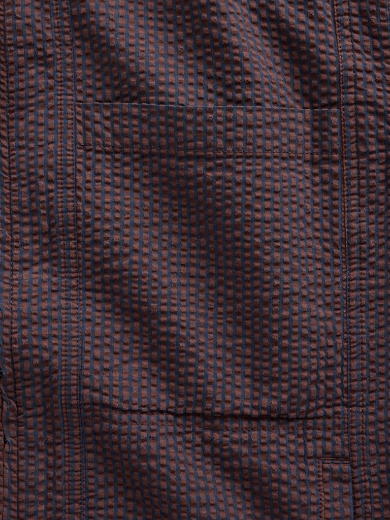 Textured Gingham Zip Shirt Jacket