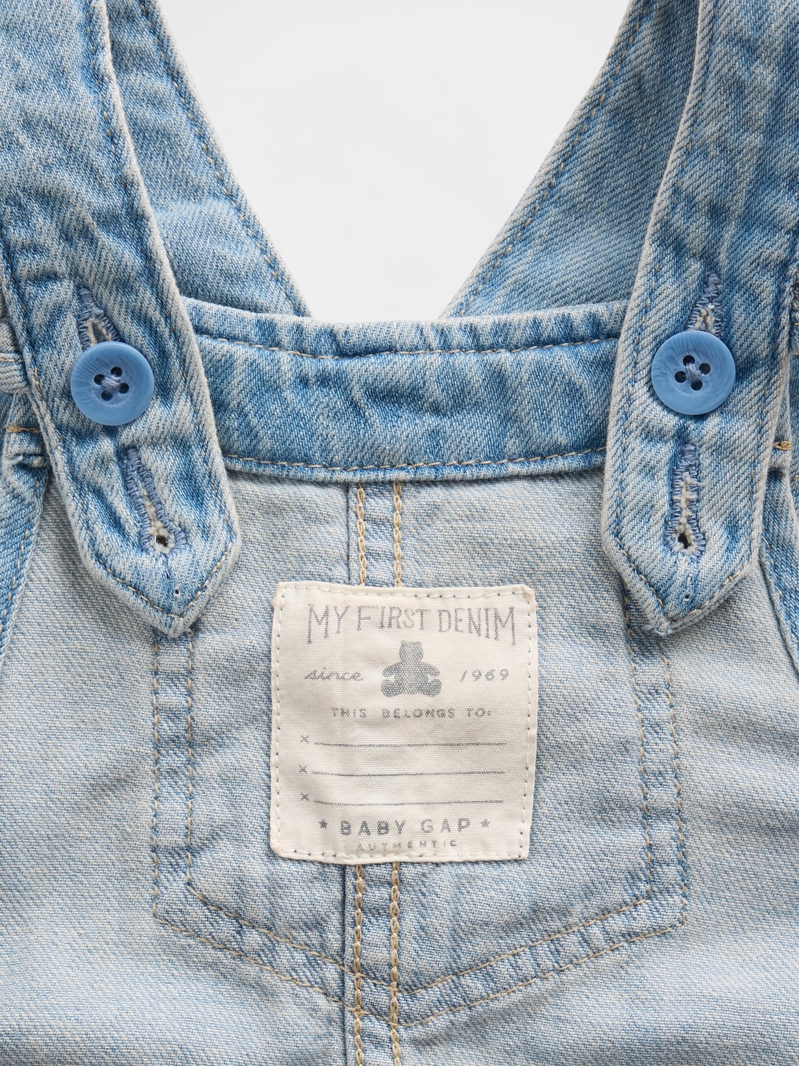 Baby Embroidered Floral Denim Overalls