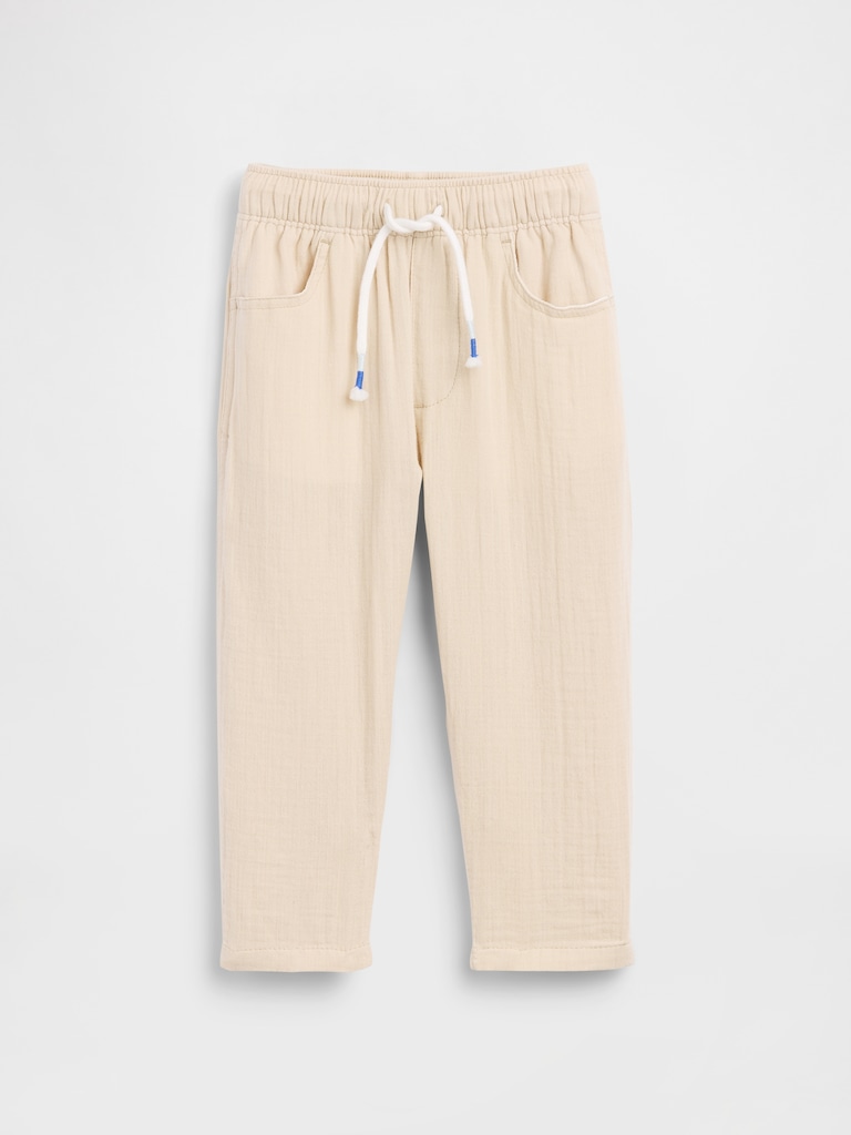 Baby & Toddler Cotton Gauze Pull-On Barrel Pants