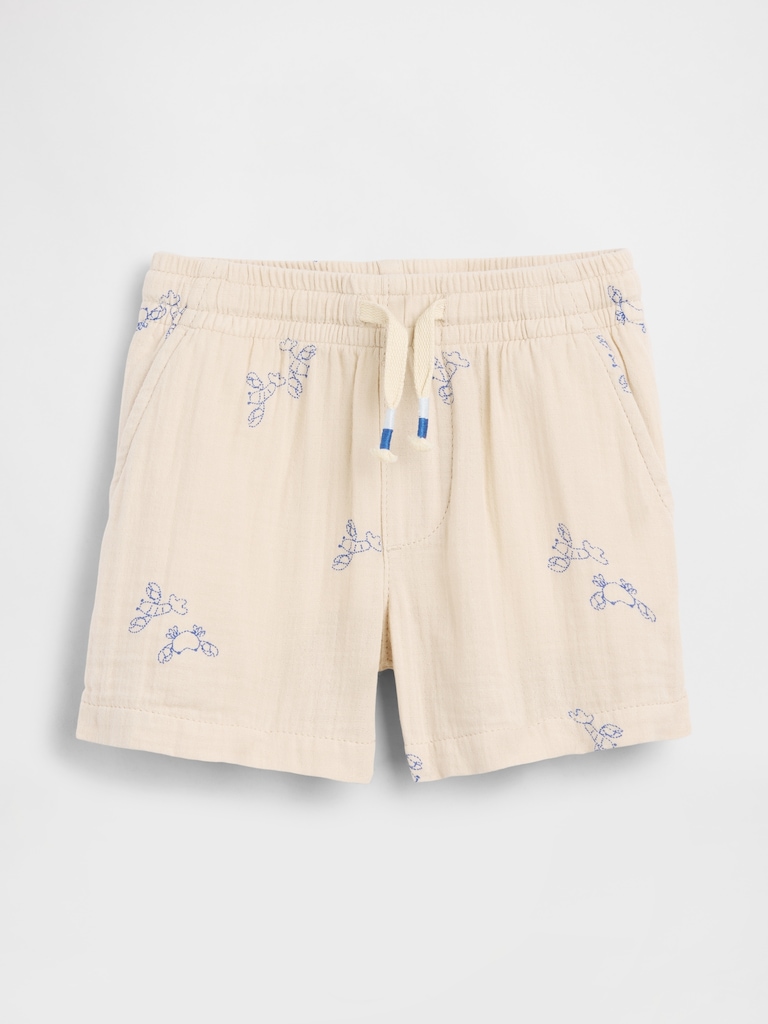 Baby & Toddler Cotton Gauze Print Pull-On Shorts
