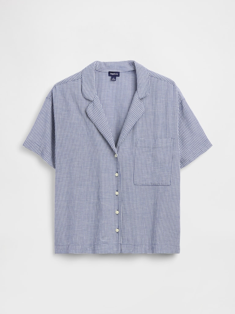 Crinkle Gauze Oversized PJ Shirt