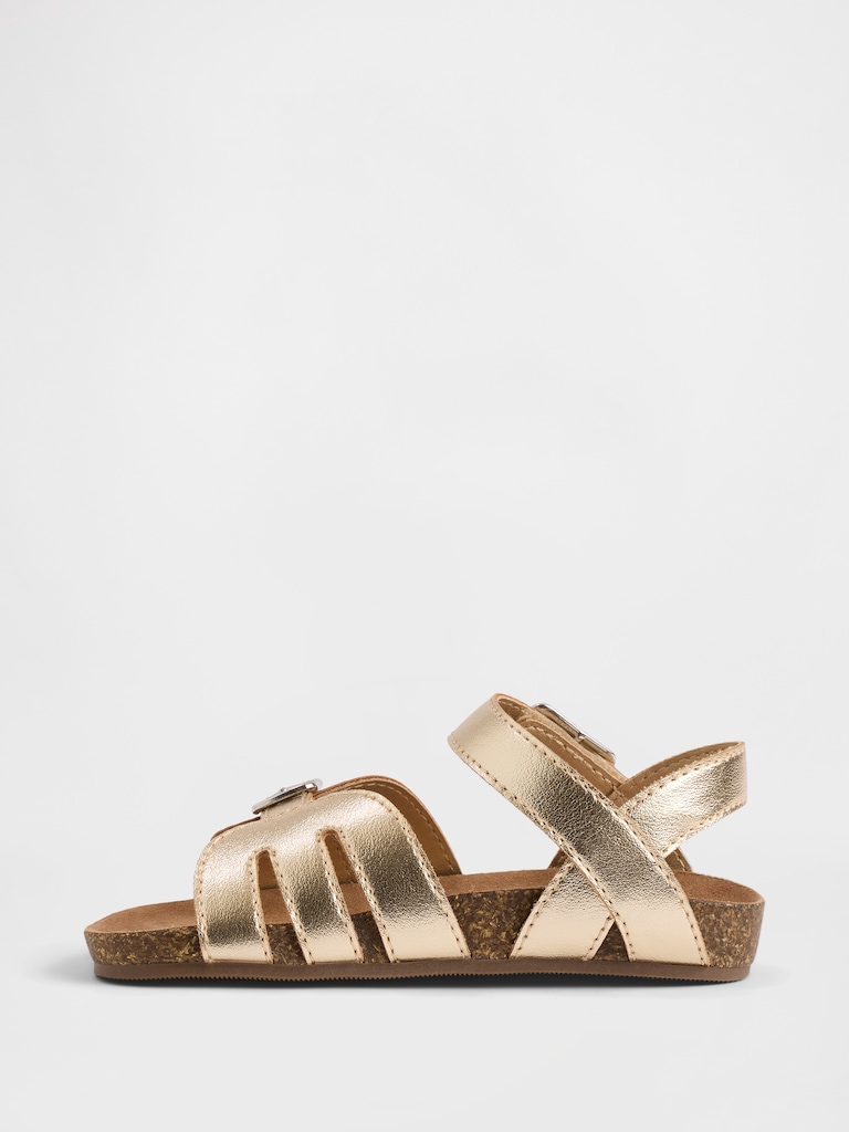 Toddler Metallic Strap Sandals