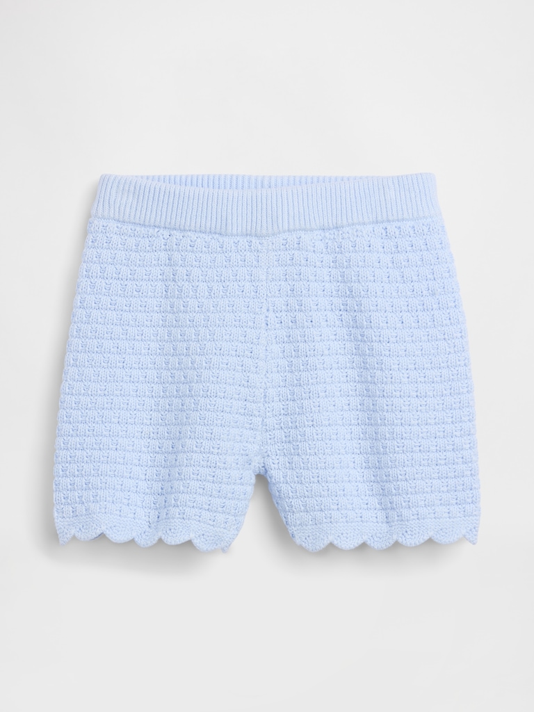 Baby & Toddler Crochet Scalloped Pull-On Shorts