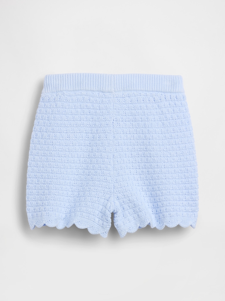 Baby & Toddler Crochet Scalloped Pull-On Shorts