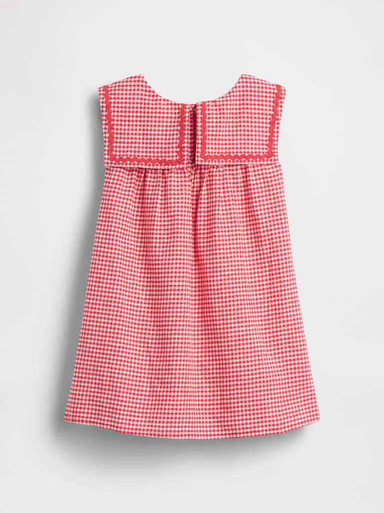 Baby & Toddler Linen-Cotton Gingham Sailor Dress