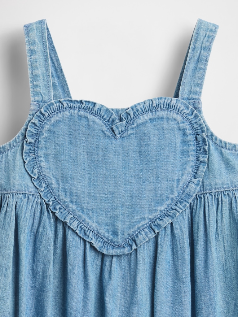 Baby & Toddler Denim Heart Tank Dress