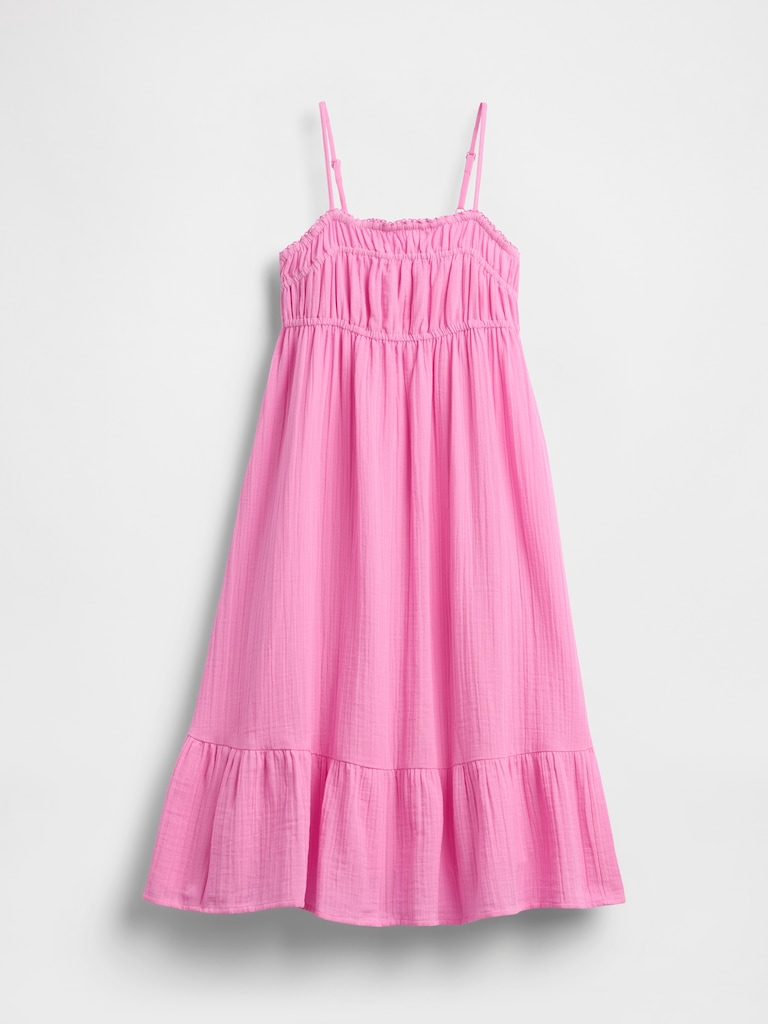 Kids Cotton Gauze Midi Dress