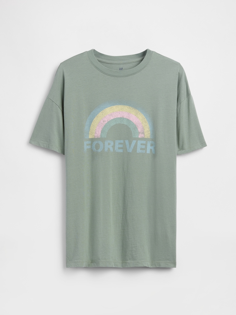 Kids Oversized Tunic Graphic T-Shirt