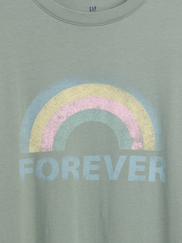 Kids Oversized Tunic Graphic T-Shirt