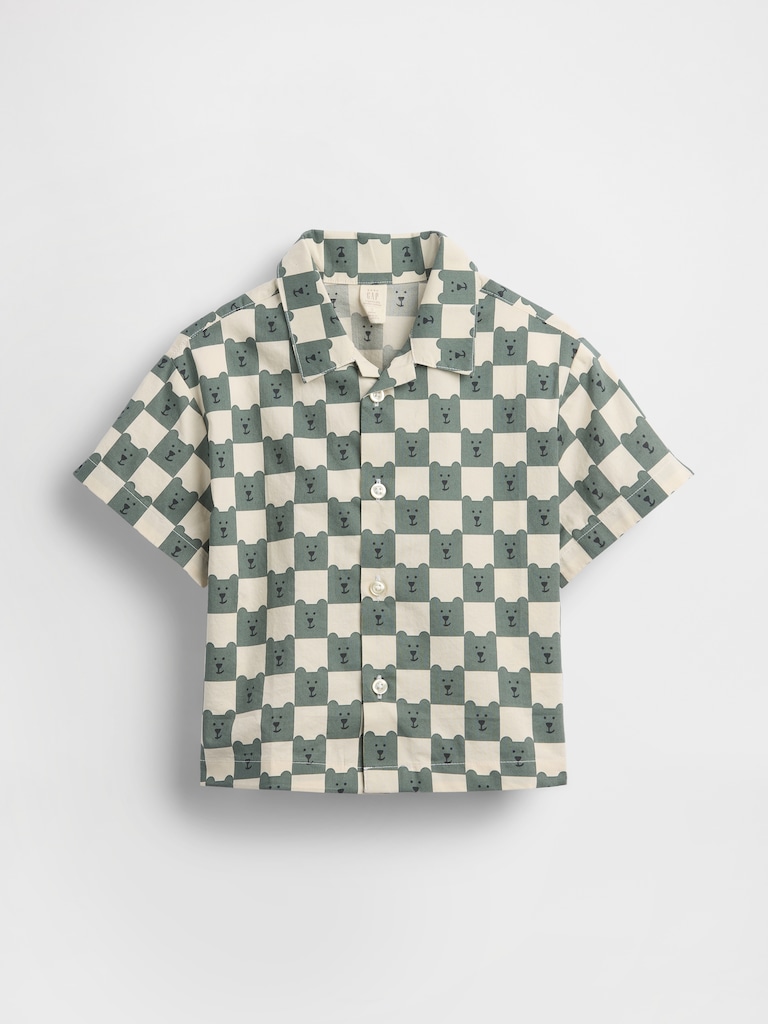 Baby & Toddler Organic Cotton Poplin Print Shirt