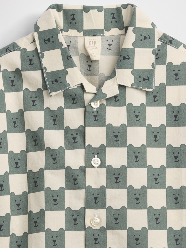 Baby & Toddler Organic Cotton Poplin Print Shirt