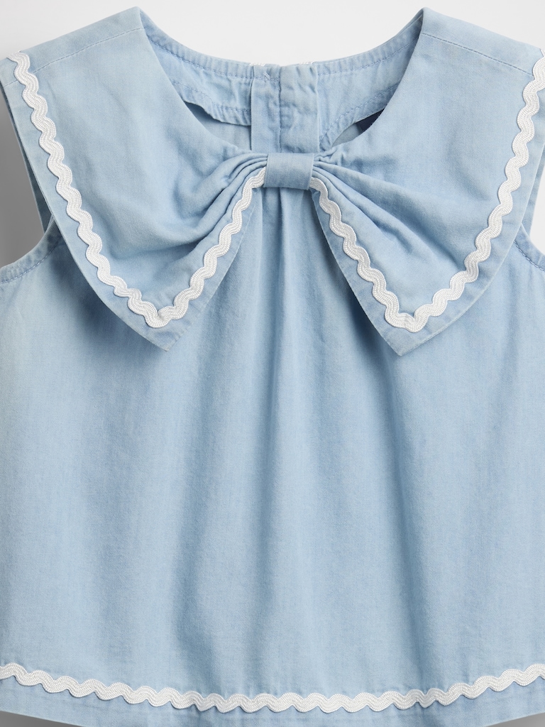 Baby & Toddler Denim Bow Outfit Set