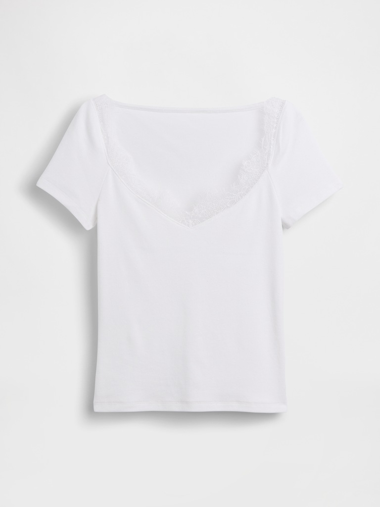 Modern Lace-Trim Top