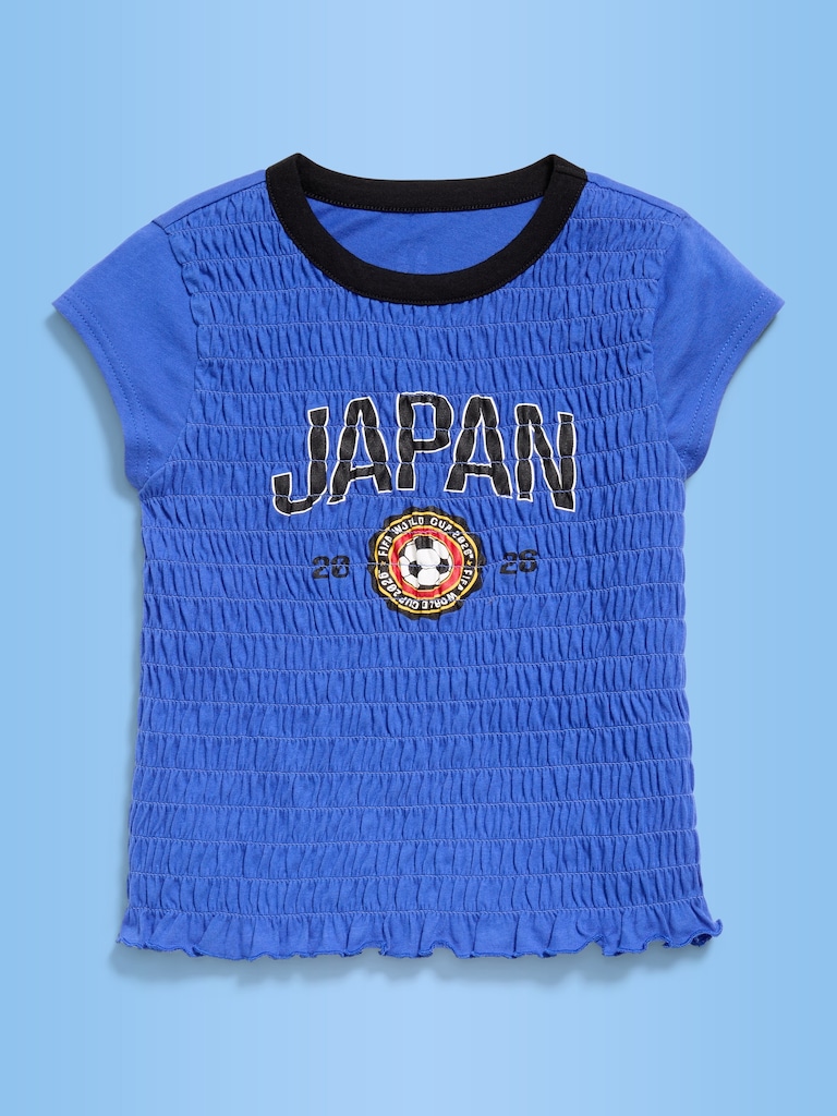 FIFA World Cup 26™ Japan Smocked Graphic T-Shirt for Girls