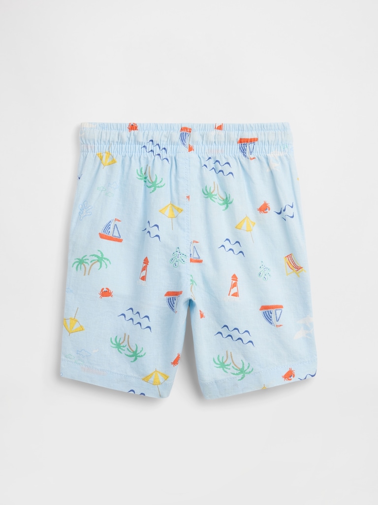 babyGap Pull-On Linen-Blend Shorts