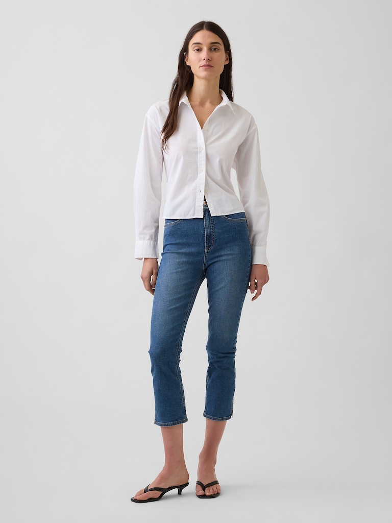 High Rise Capri Jeans