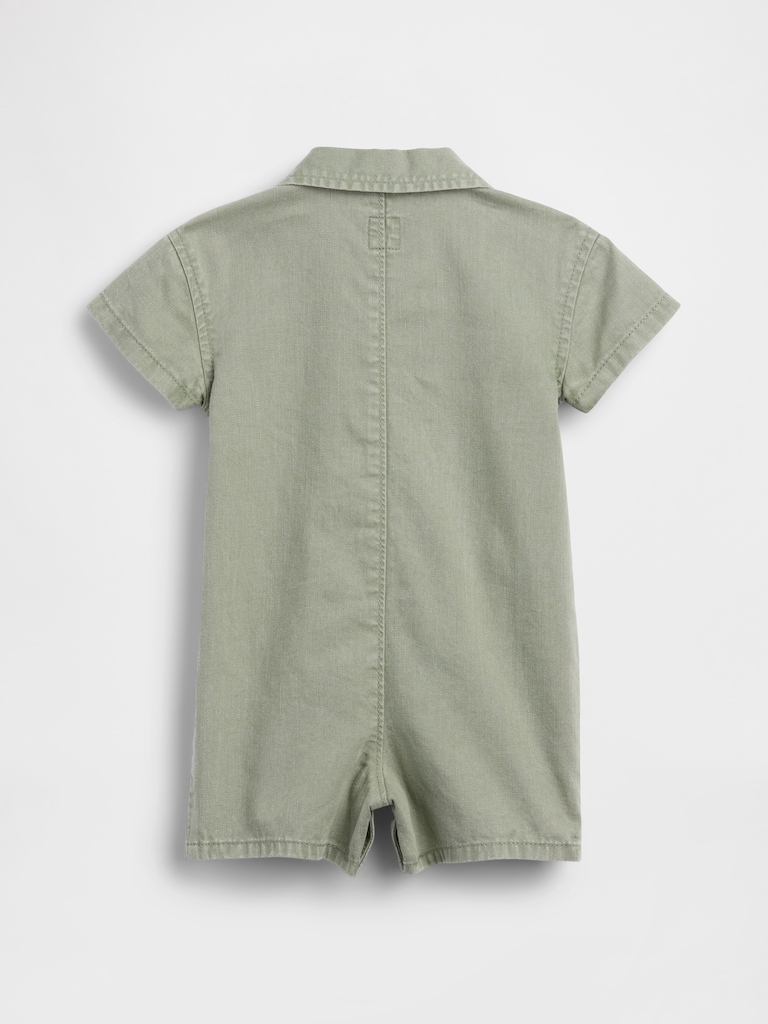 Baby Denim Pocket Shorty One-Piece