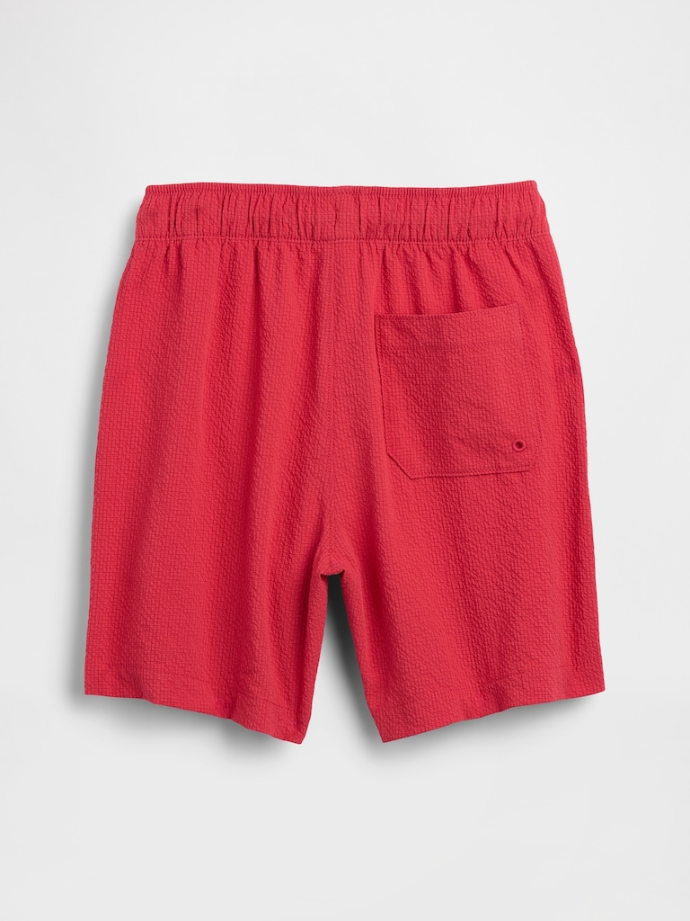 Kids 5" Seersucker Swim Trunks