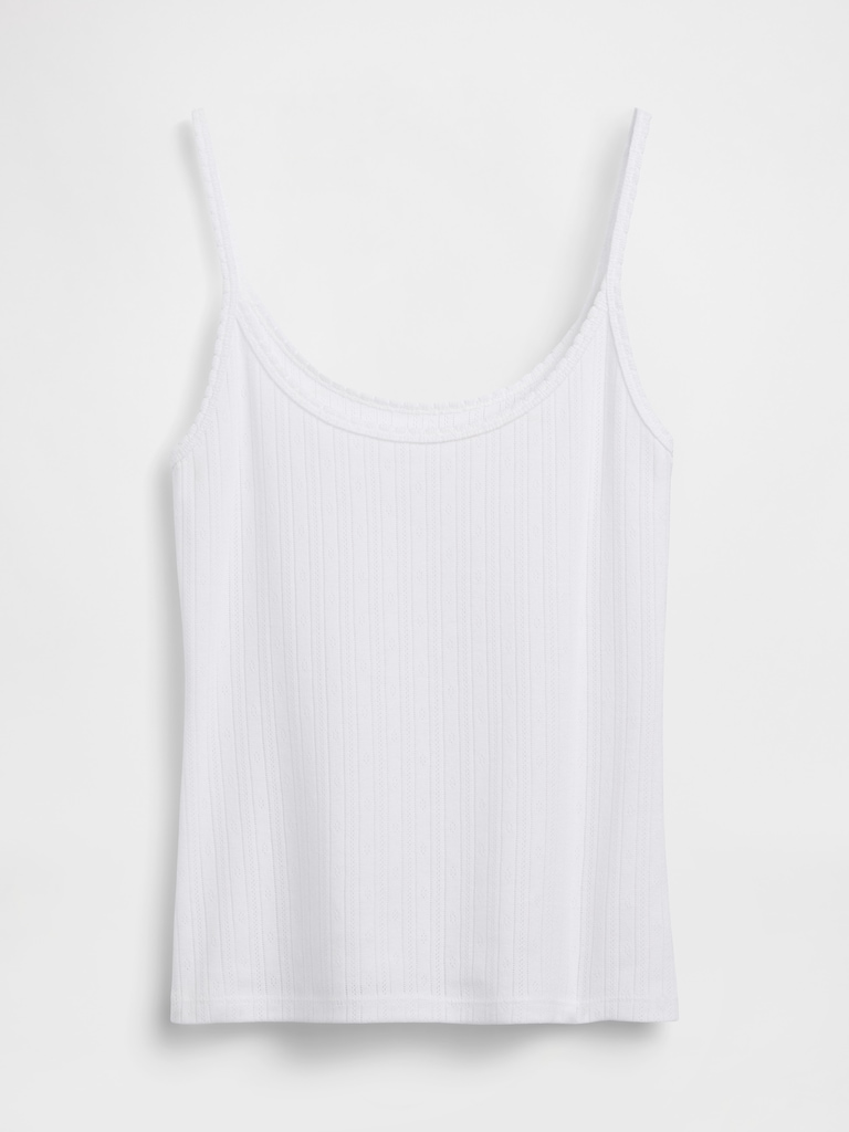 Pointelle Crop Cami
