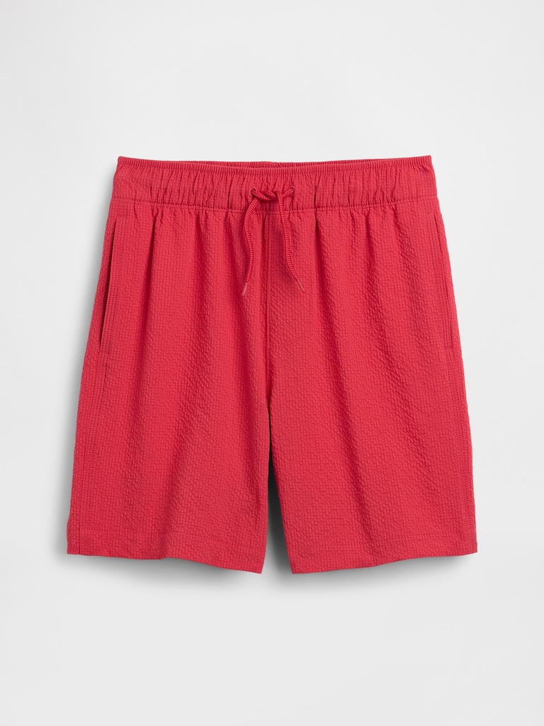 Kids 5" Seersucker Swim Trunks