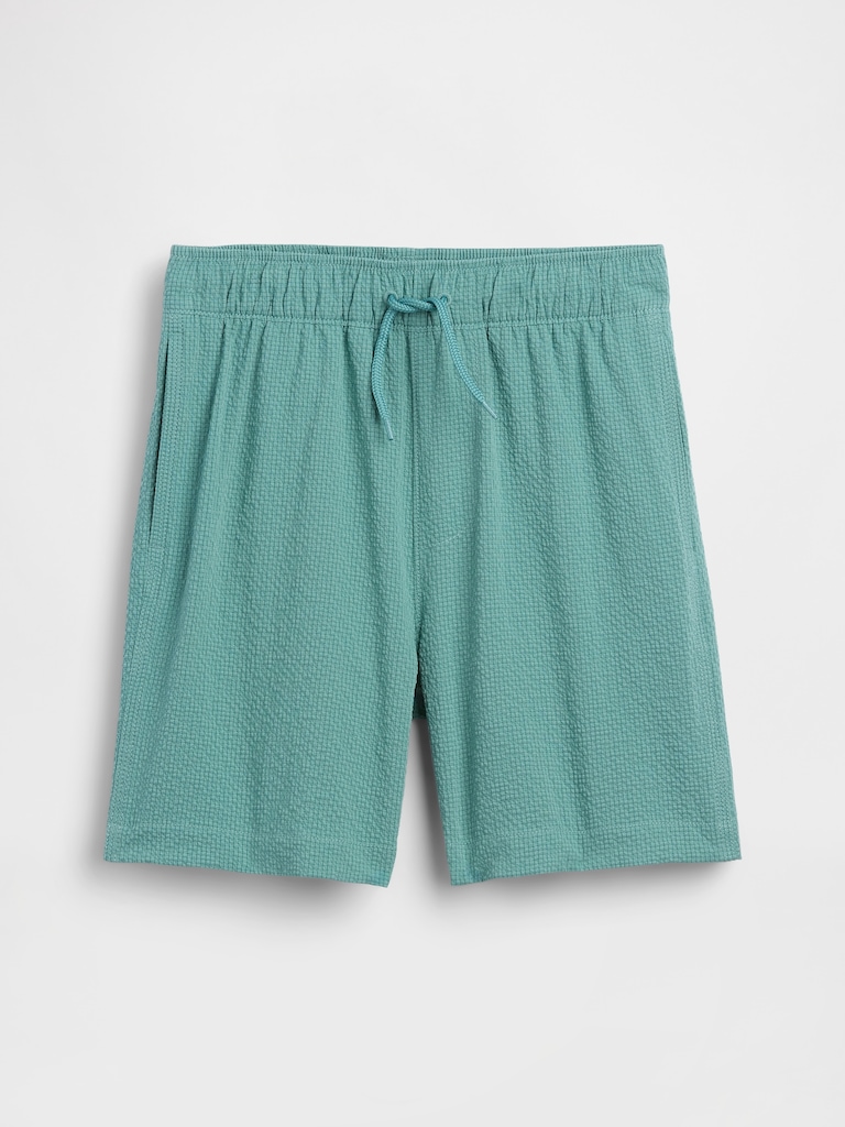 Kids 5" Seersucker Swim Trunks