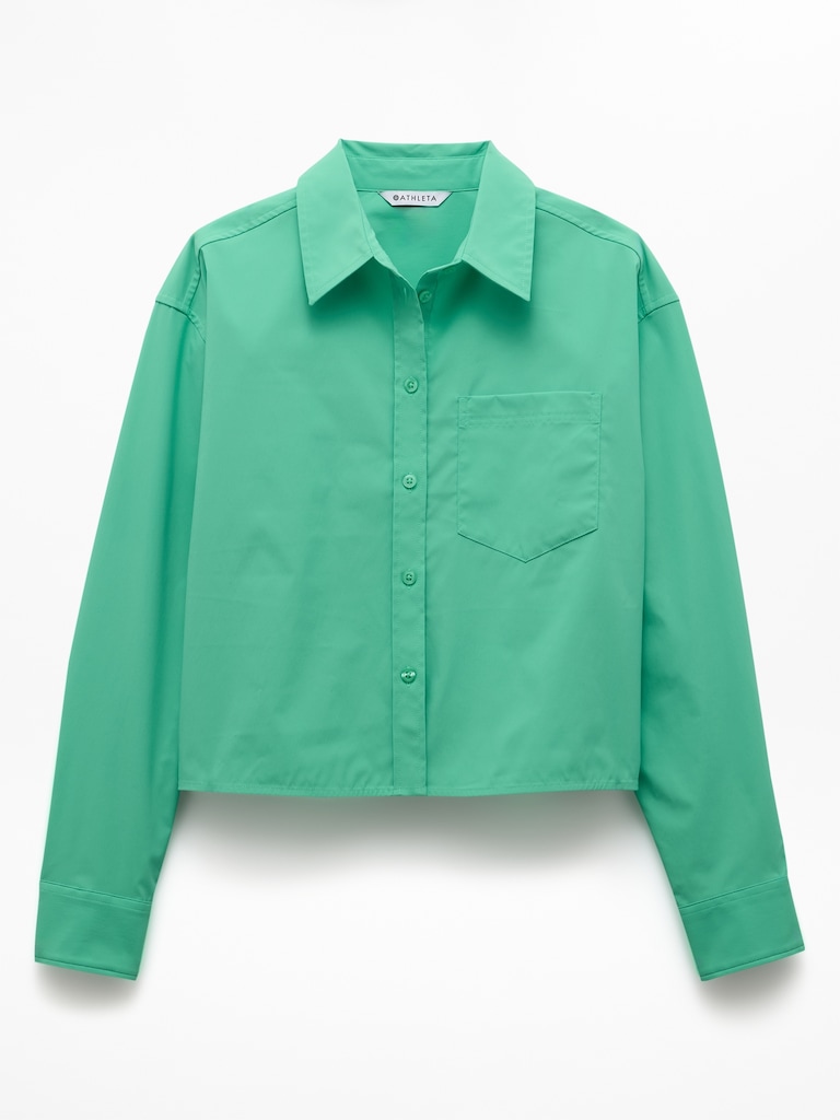 Midday Cropped Poplin Shirt
