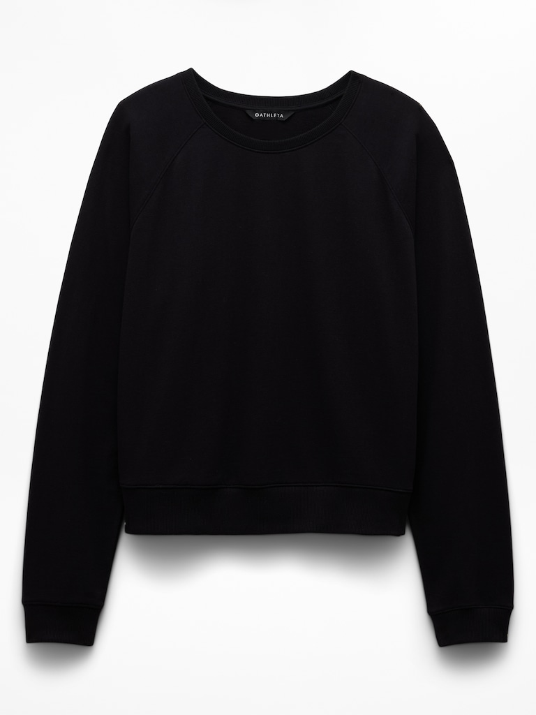 Airy Cotton Terry Crew Sweatshirt