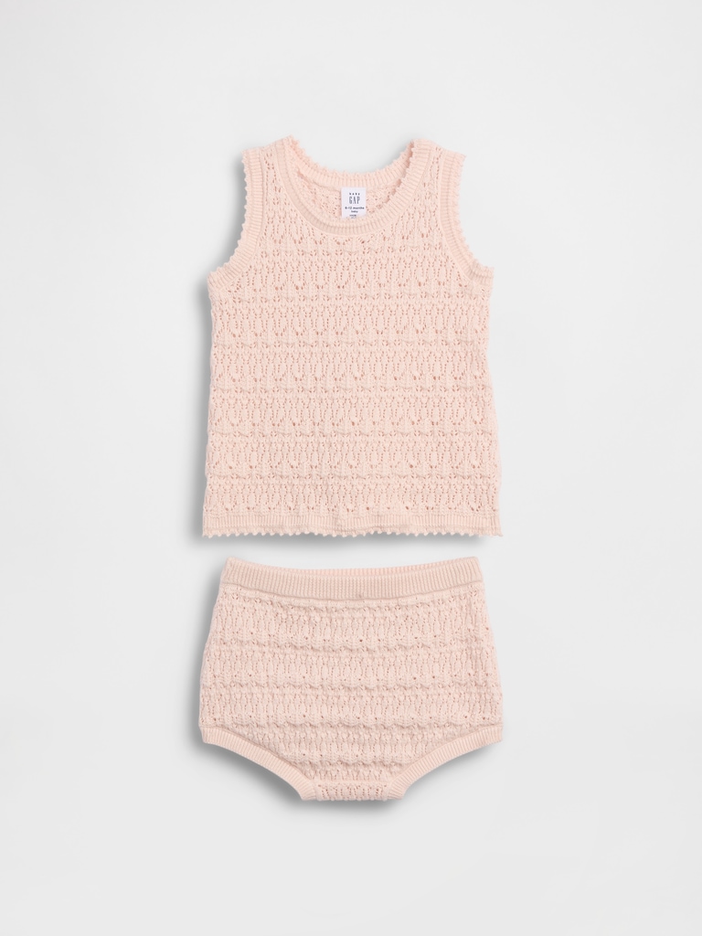 Baby Crochet Tank Outfit Set