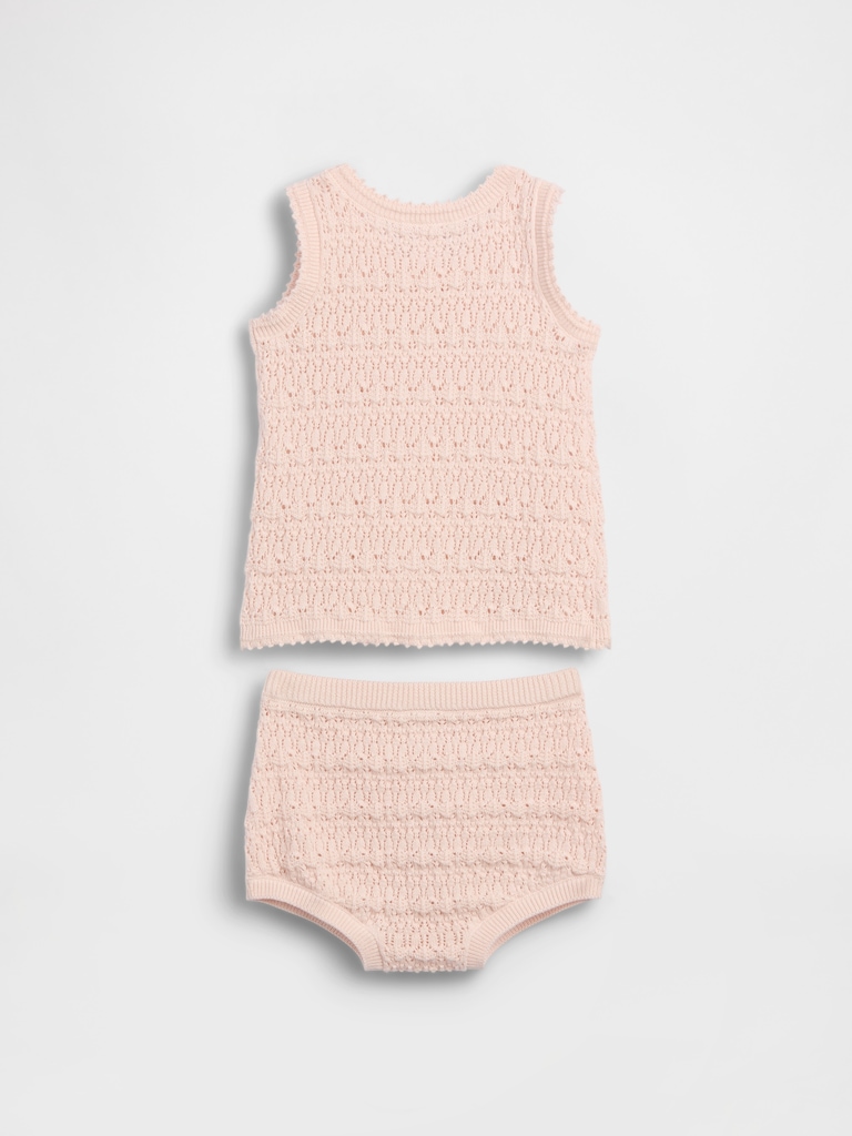 Baby Crochet Tank Outfit Set