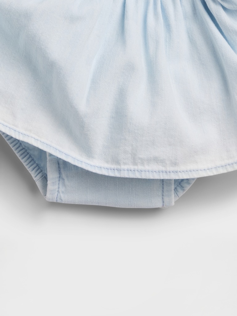 Baby Denim Bow Outfit Set