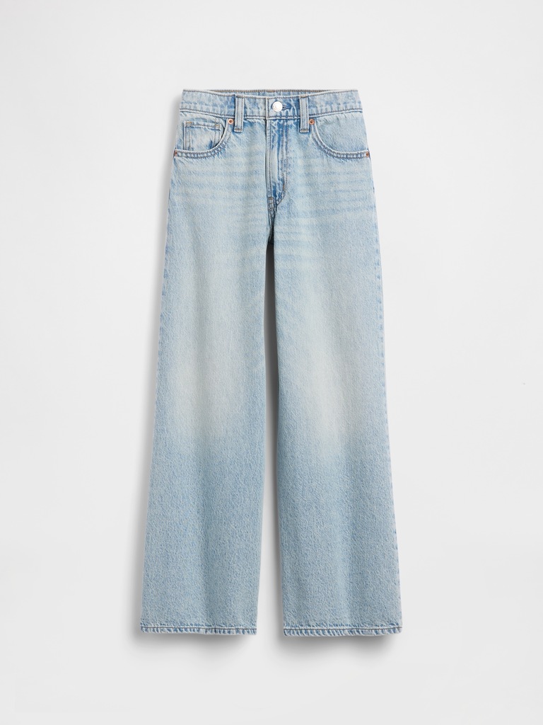 Kids Low Rise Stride Wide-Leg Baggy Jeans