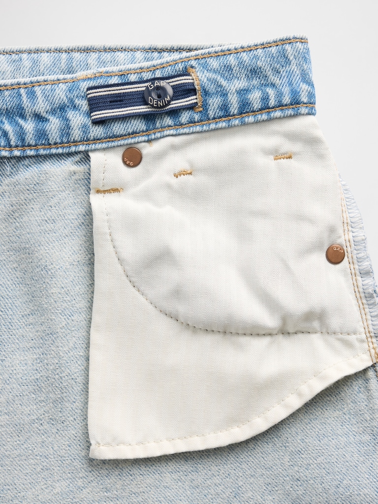 Kids Low Rise Stride Wide-Leg Baggy Jeans