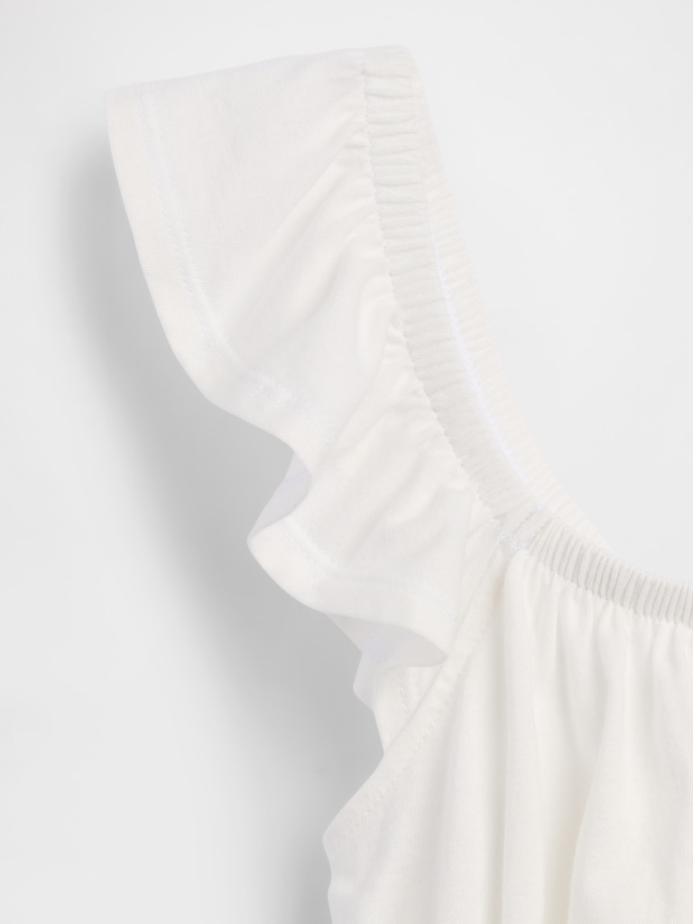 Kids Flutter-Sleeve Smocked Peplum Top